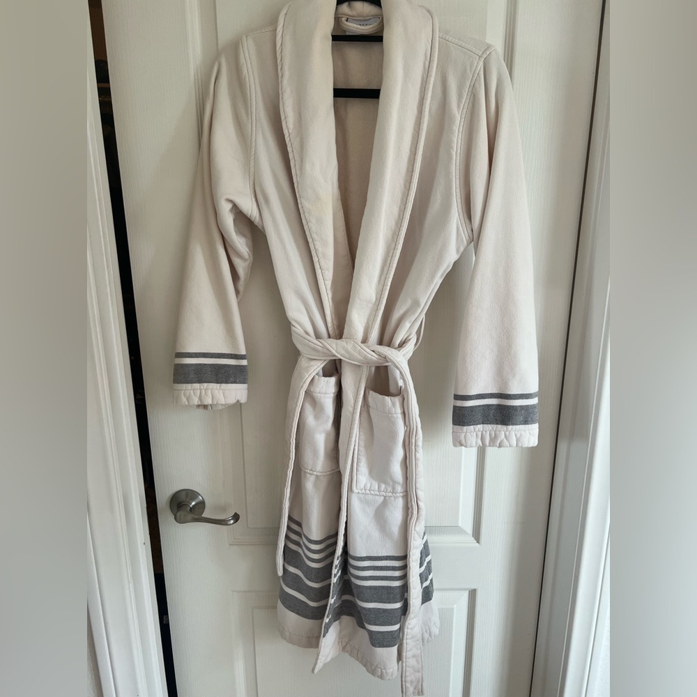 Parachute - Cream and Gray Striped Robe